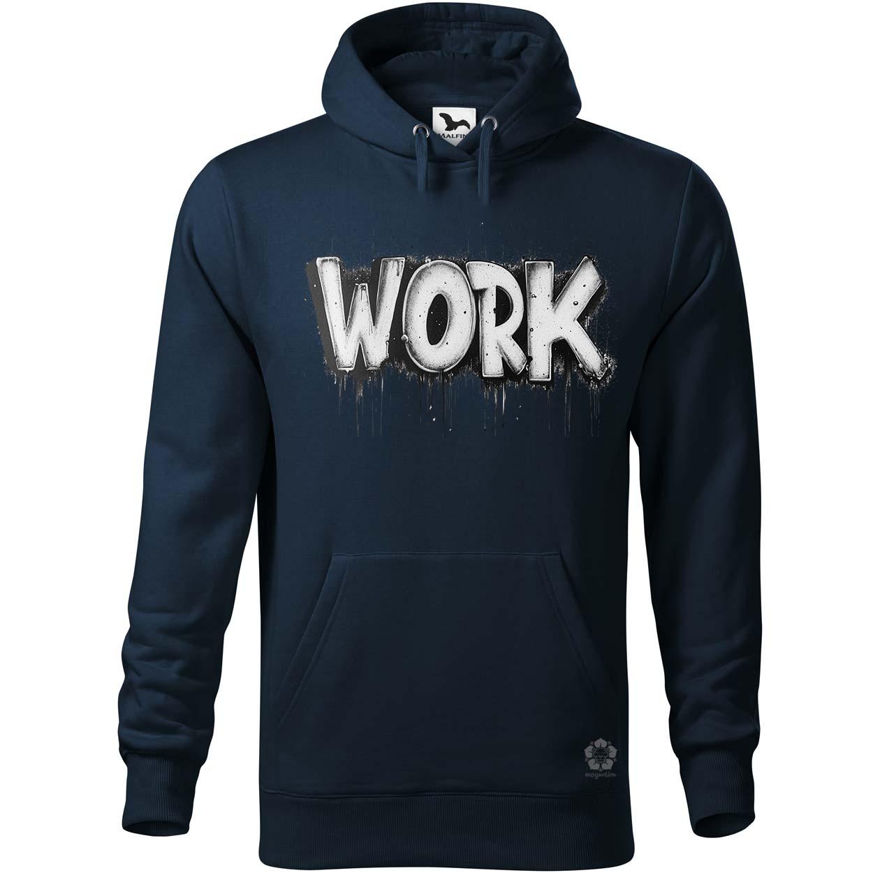 Work felirat v3 egyedi  pulóver 