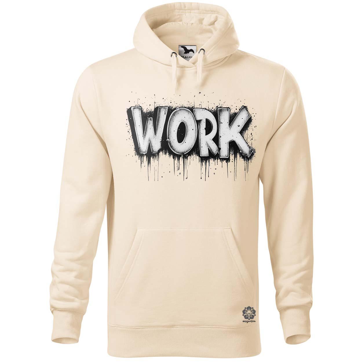 Work felirat v3 egyedi  pulóver 
