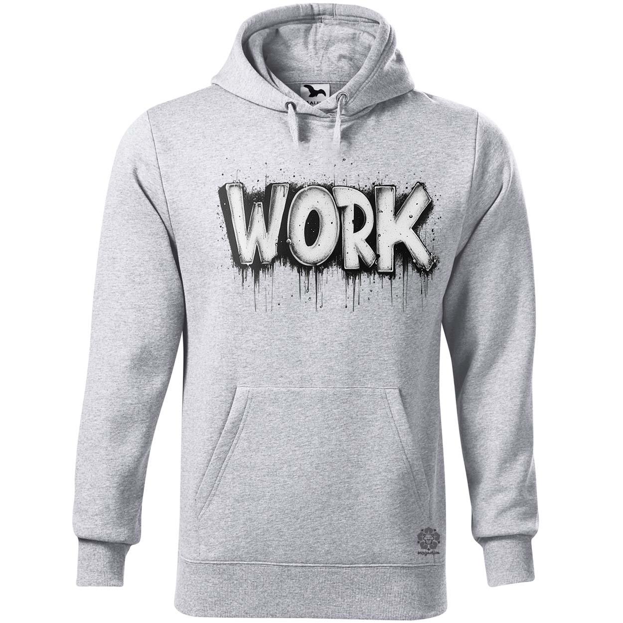 Work felirat v3 egyedi  pulóver 