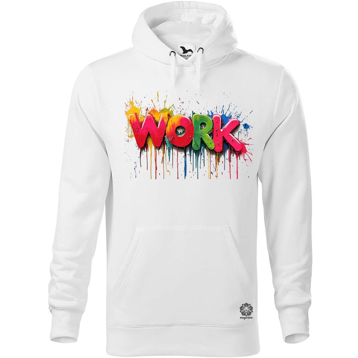 Work felirat v4 egyedi  pulóver 