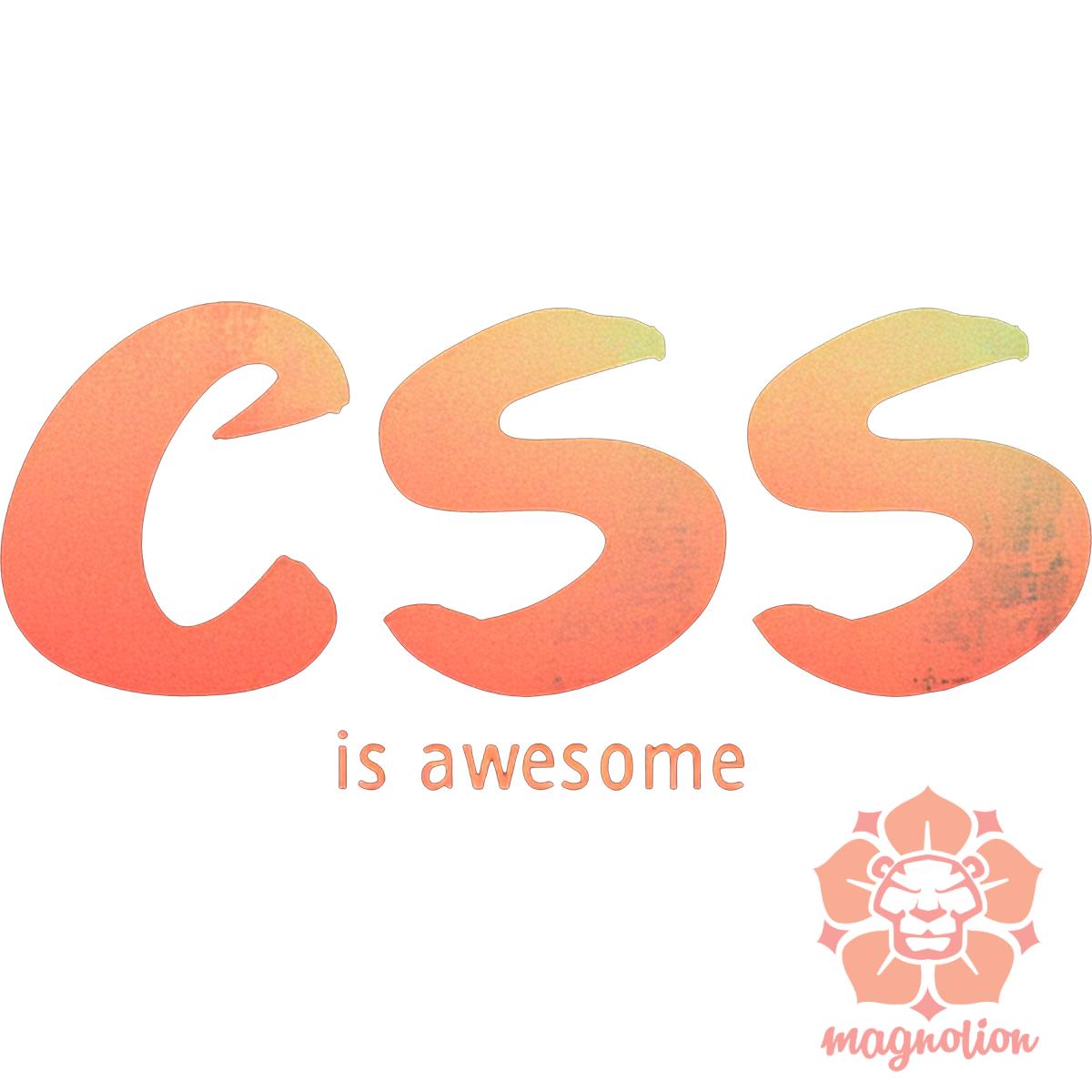 CSS is awesome v6 egyedi póló 