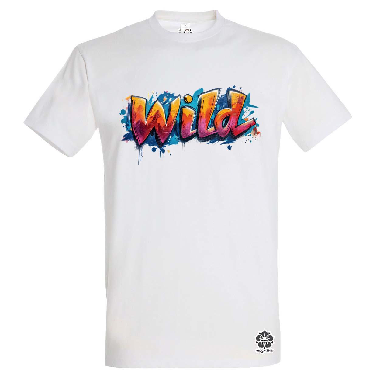 Wild felirat v4 egyedi póló 