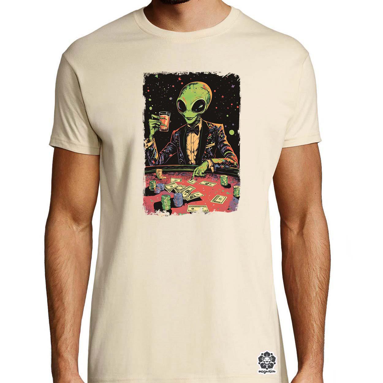 Alien póker v2 egyedi póló 