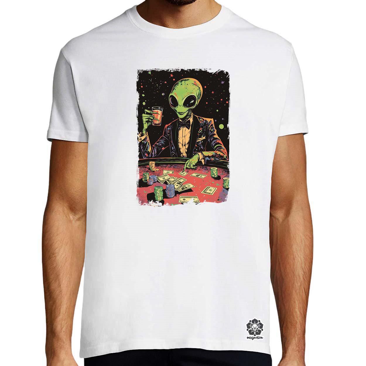 Alien póker v2 egyedi póló 