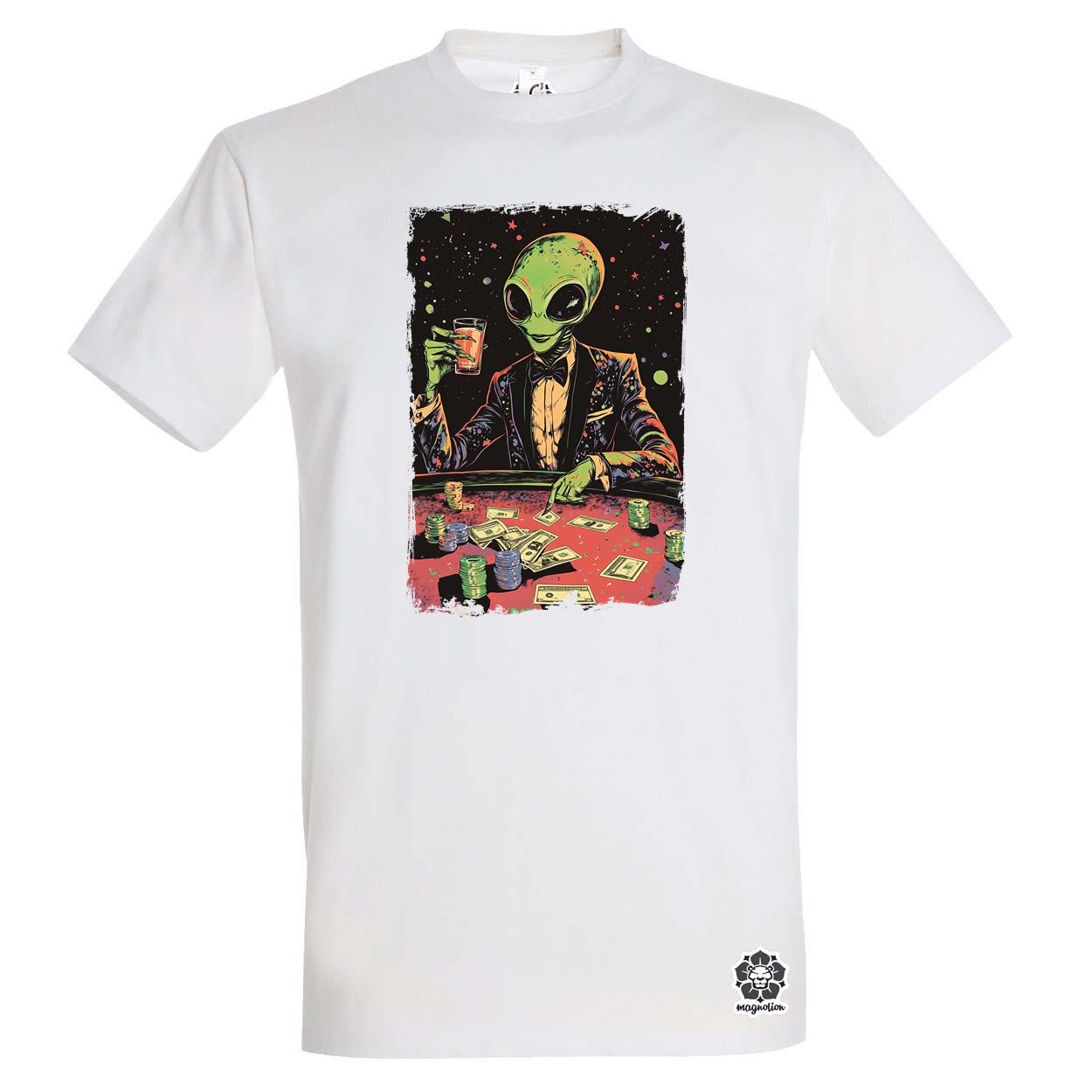 Alien póker v2 egyedi póló 