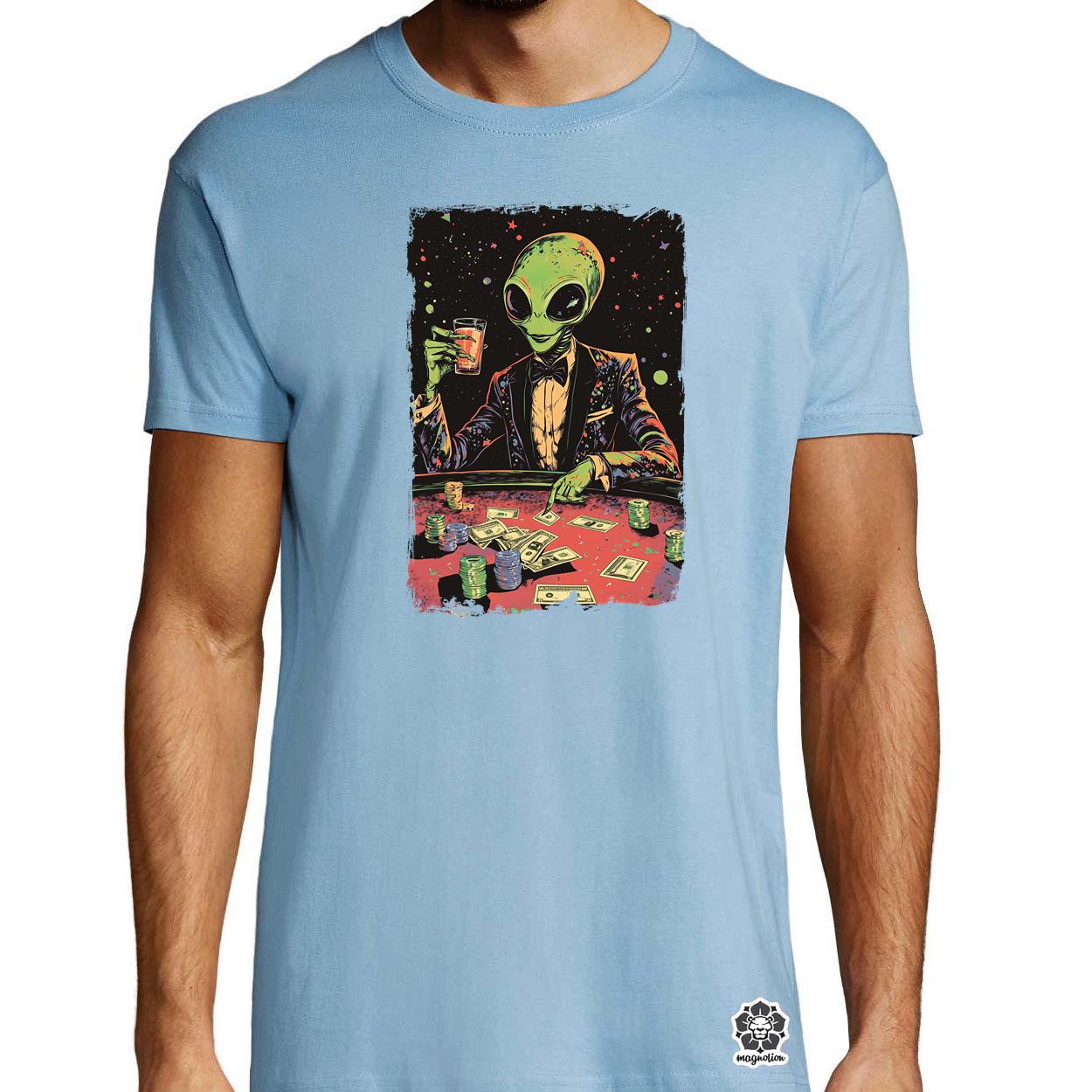 Alien póker v2 egyedi póló 