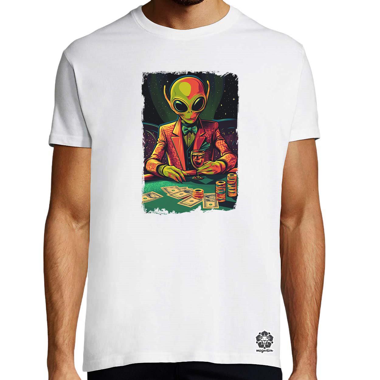 Alien póker v3 egyedi póló 