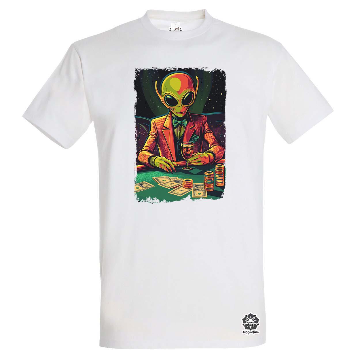 Alien póker v3 egyedi póló 