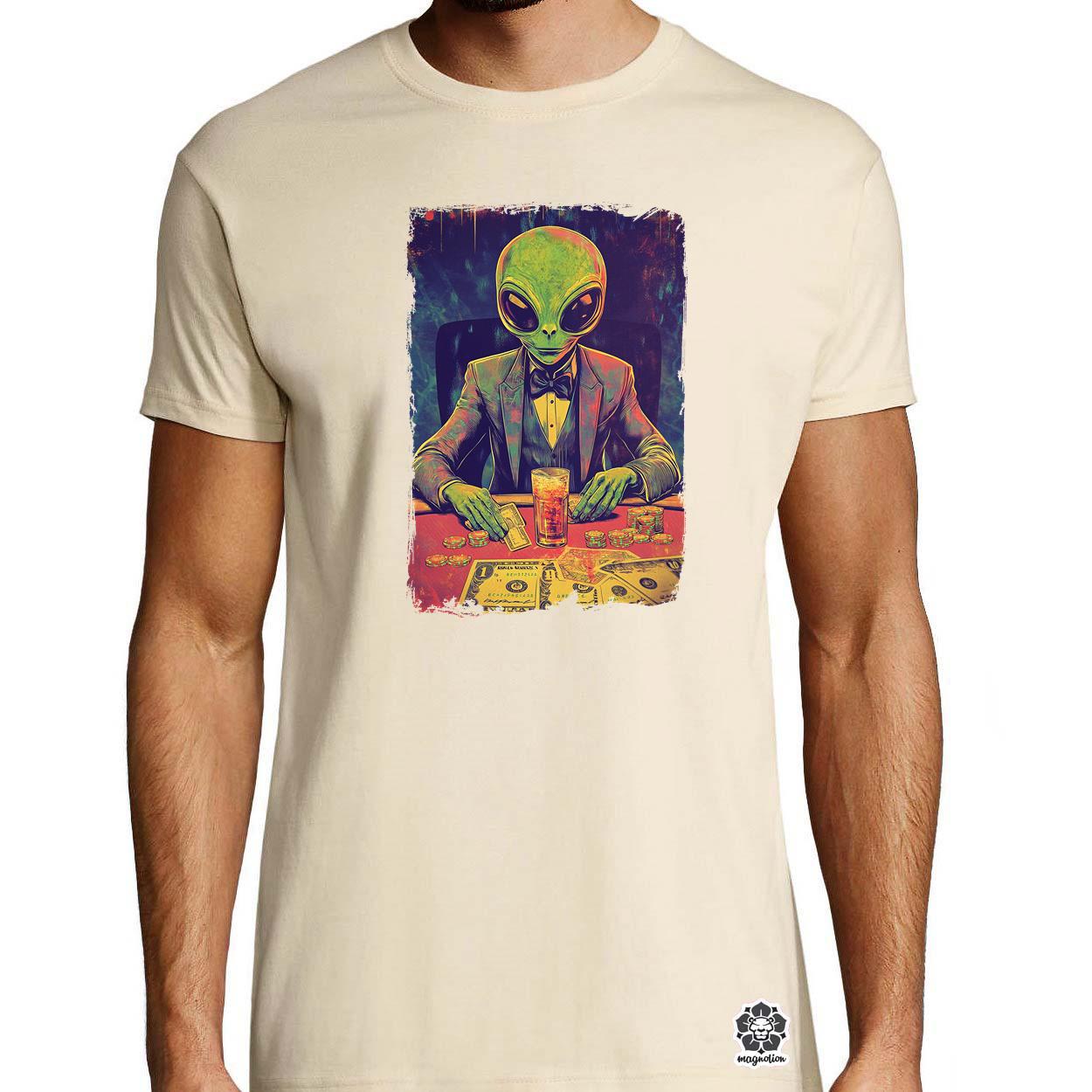 Alien póker v4 egyedi póló 