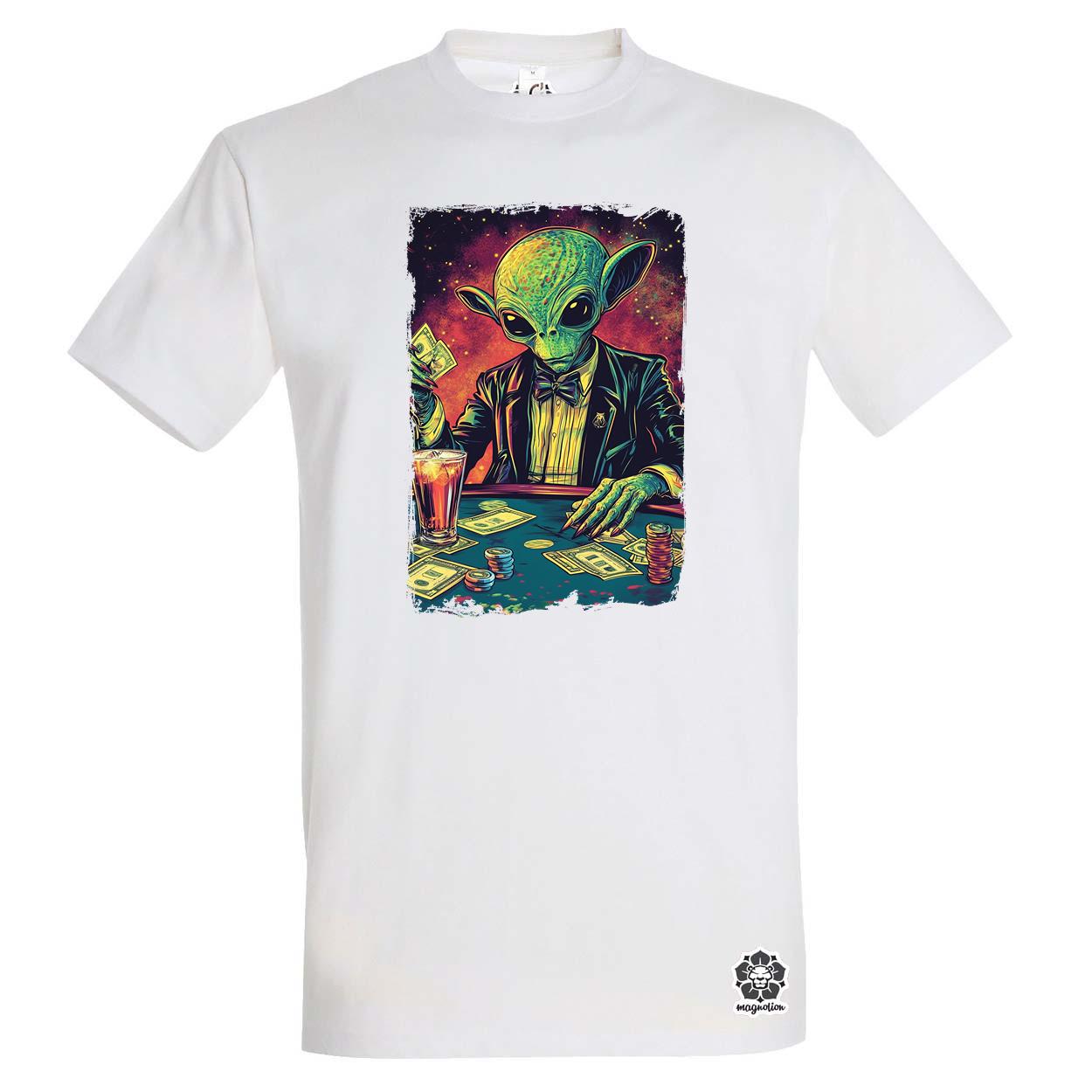 Alien póker v5 egyedi póló 