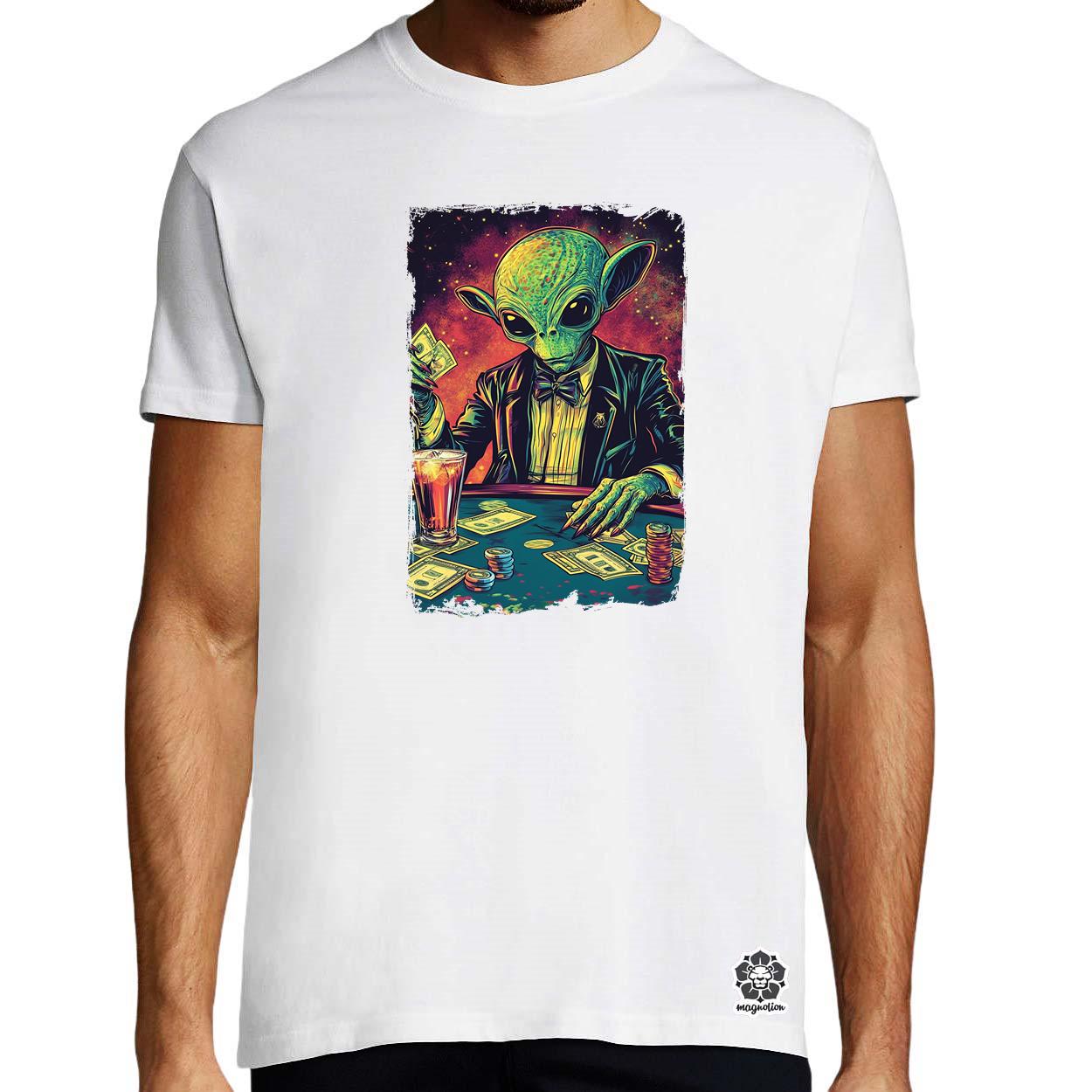 Alien póker v5 egyedi póló 