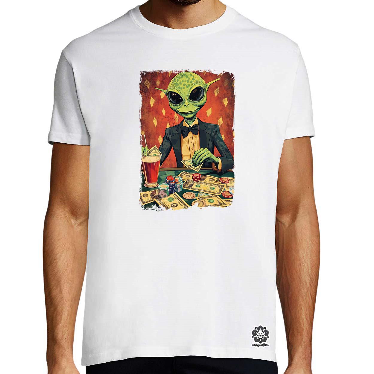Alien póker v6 egyedi póló 