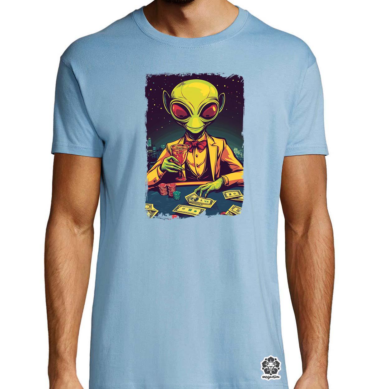 Alien póker v7 egyedi póló 