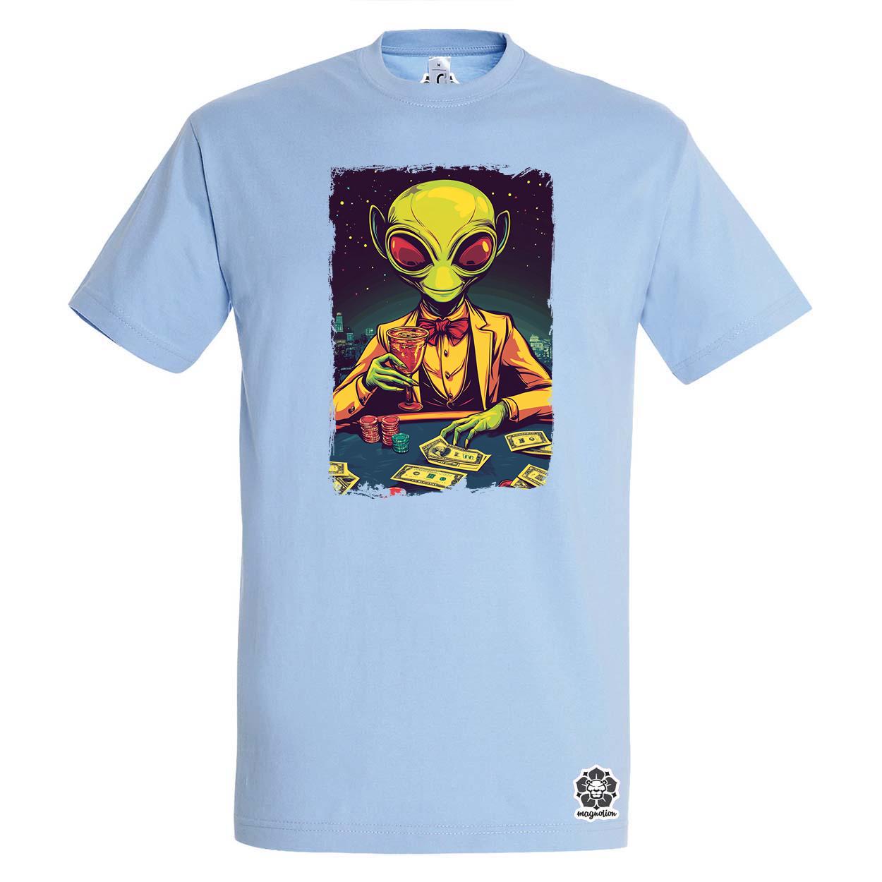 Alien póker v7 egyedi póló 