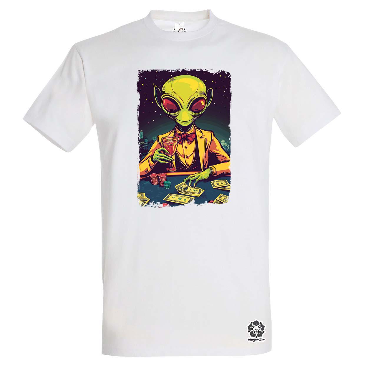 Alien póker v7 egyedi póló 