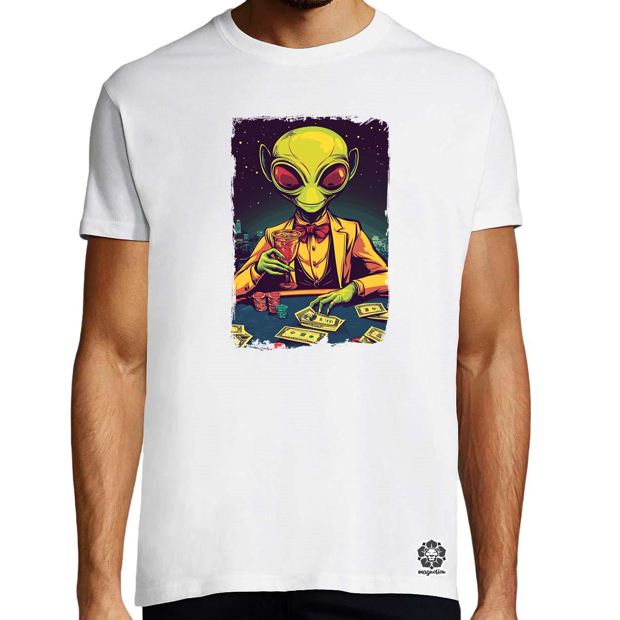 Alien póker v7 egyedi póló 