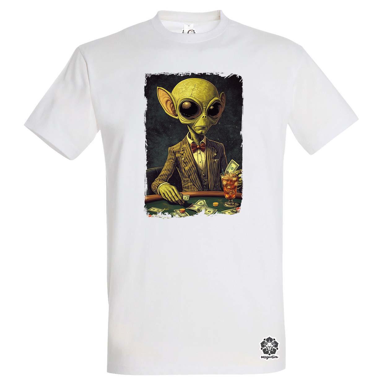 Alien póker v8 egyedi póló 