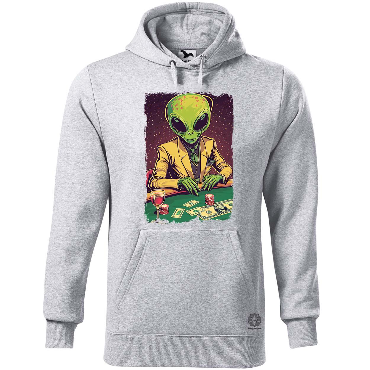 Alien póker v1 egyedi  pulóver 