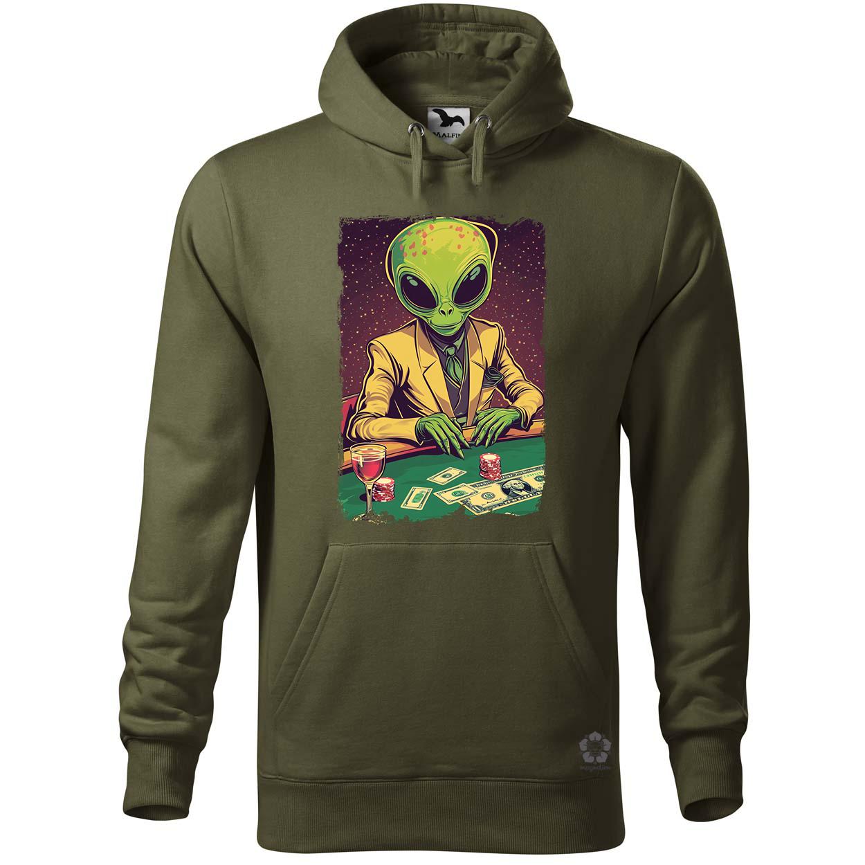 Alien póker v1 egyedi  pulóver 