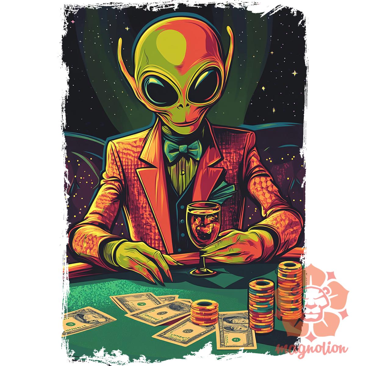 Alien póker v3 egyedi  pulóver 