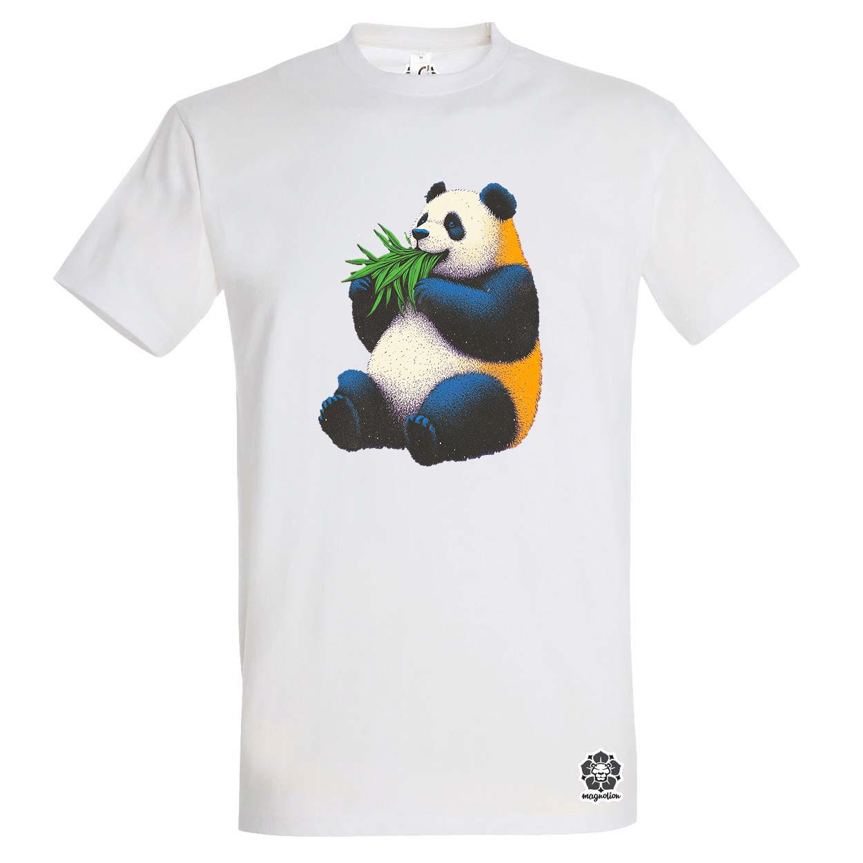 Cuki panda eszik v1 egyedi póló 