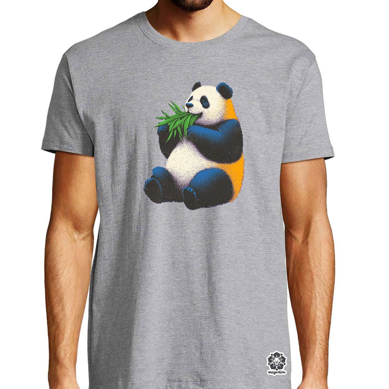 Cuki panda eszik v1 egyedi póló 