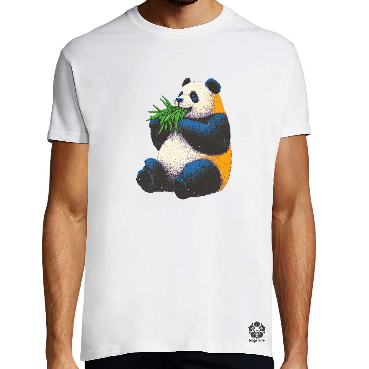 Cuki panda eszik v1 egyedi póló 