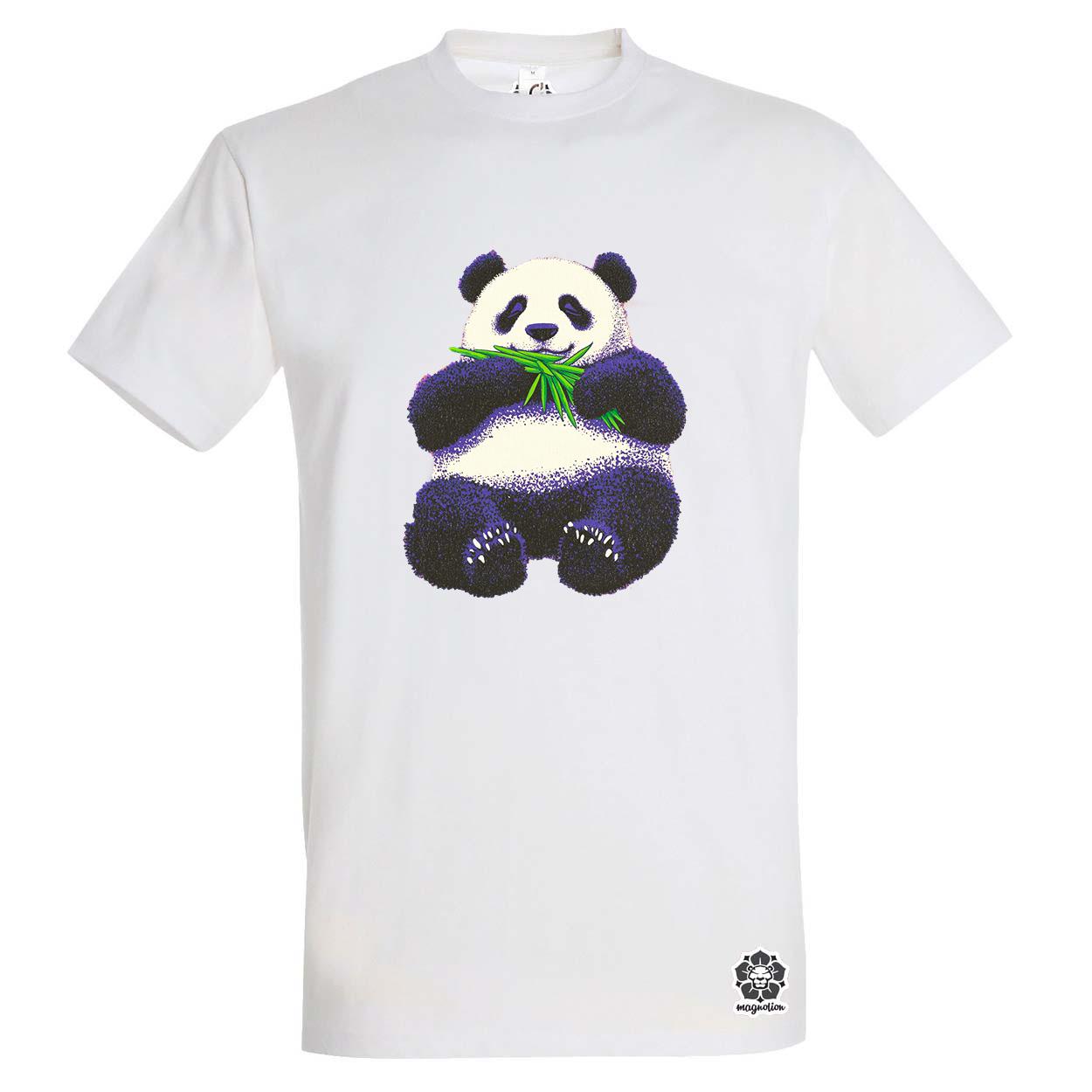 Cuki panda eszik v2 egyedi póló 