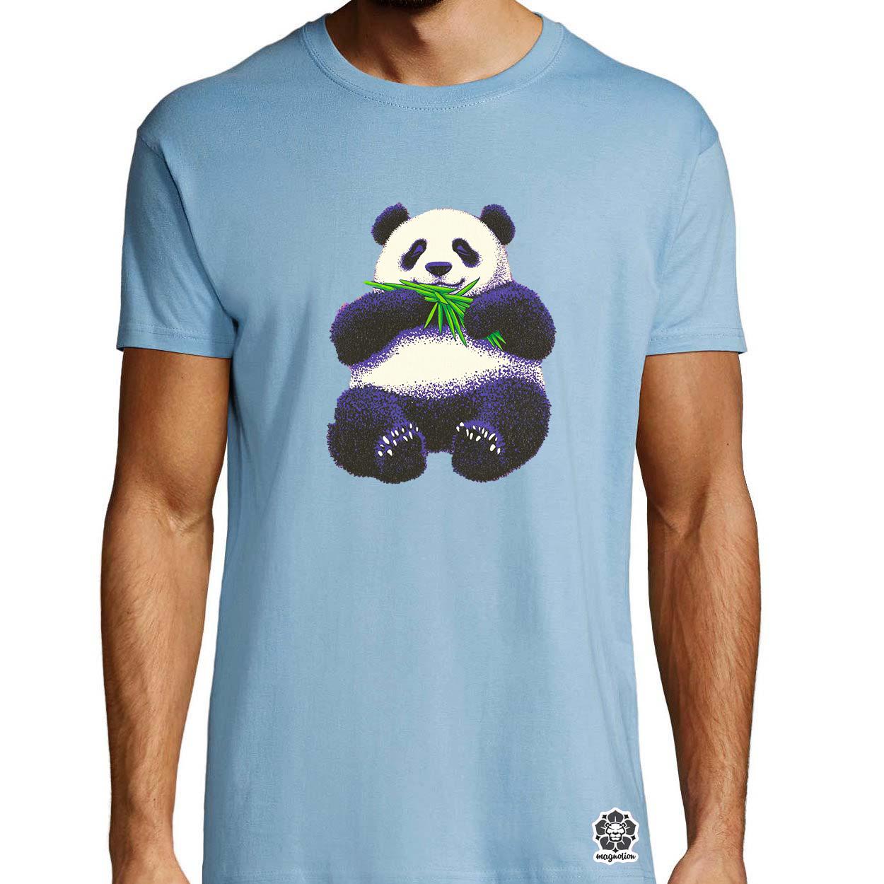 Cuki panda eszik v2 egyedi póló 