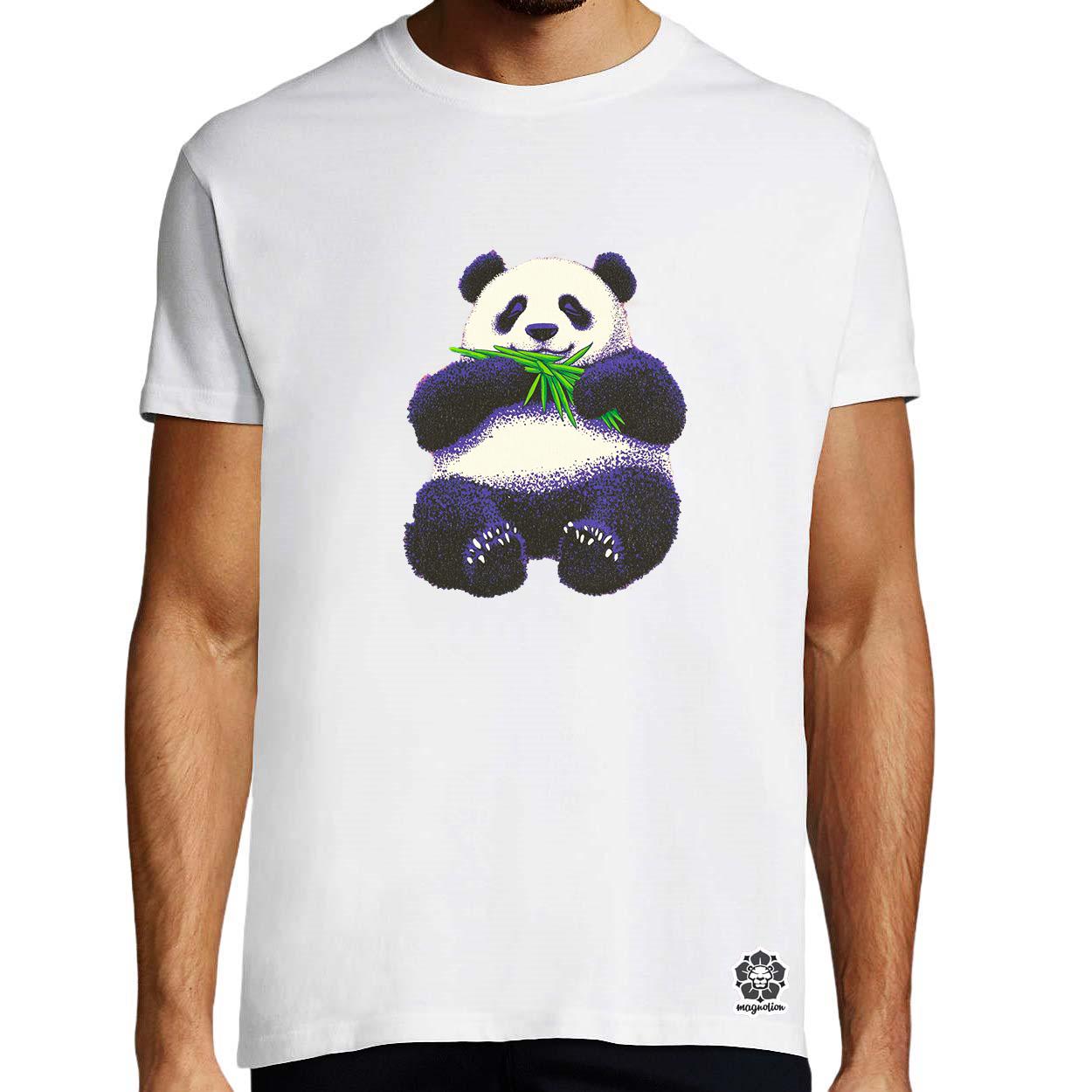 Cuki panda eszik v2 egyedi póló 