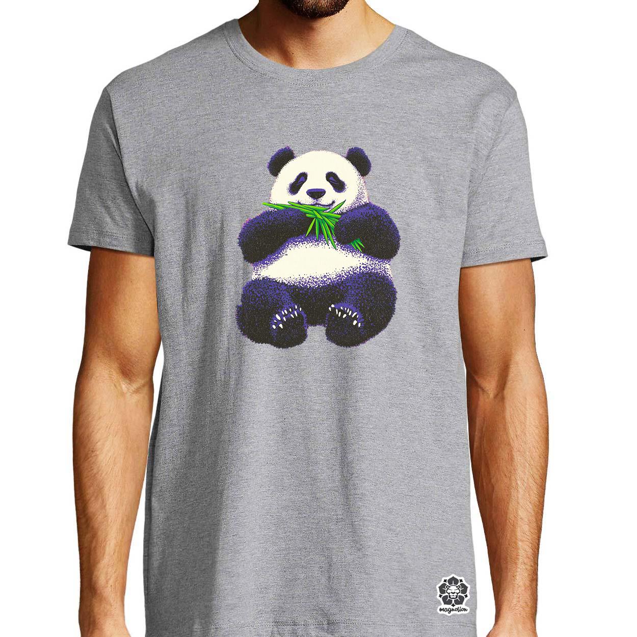Cuki panda eszik v2 egyedi póló 