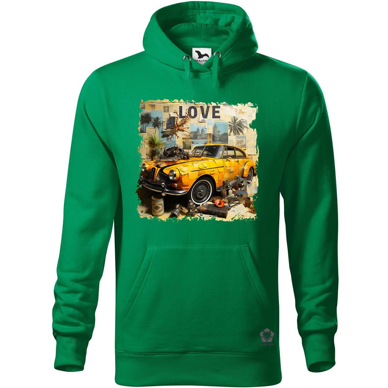 Vintage kollázs autó v2 egyedi  pulóver 