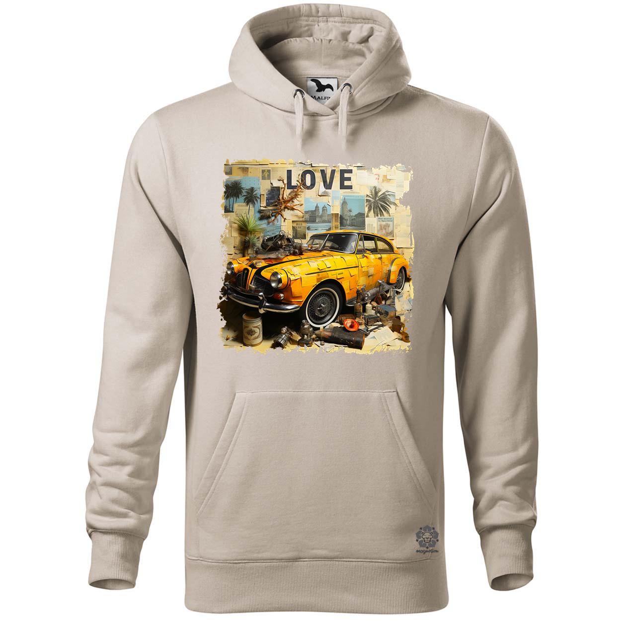 Vintage kollázs autó v2 egyedi  pulóver 