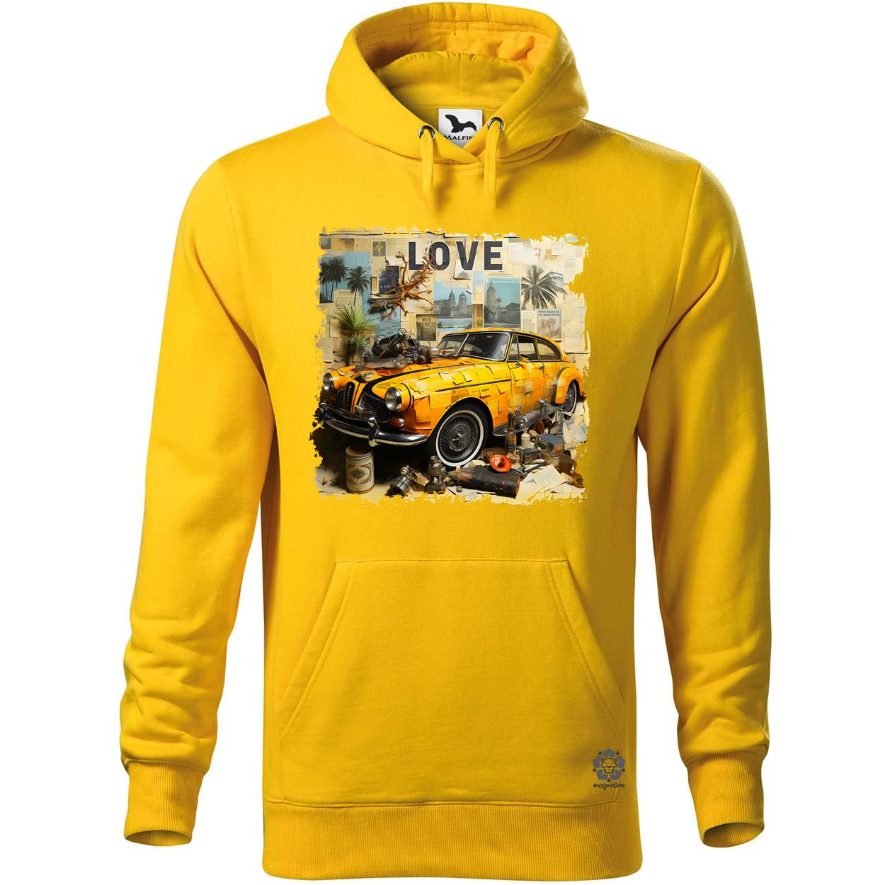 Vintage kollázs autó v2 egyedi  pulóver 