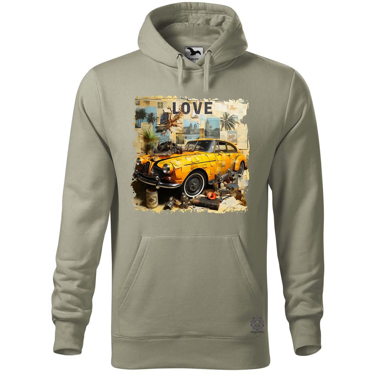 Vintage kollázs autó v2 egyedi  pulóver 