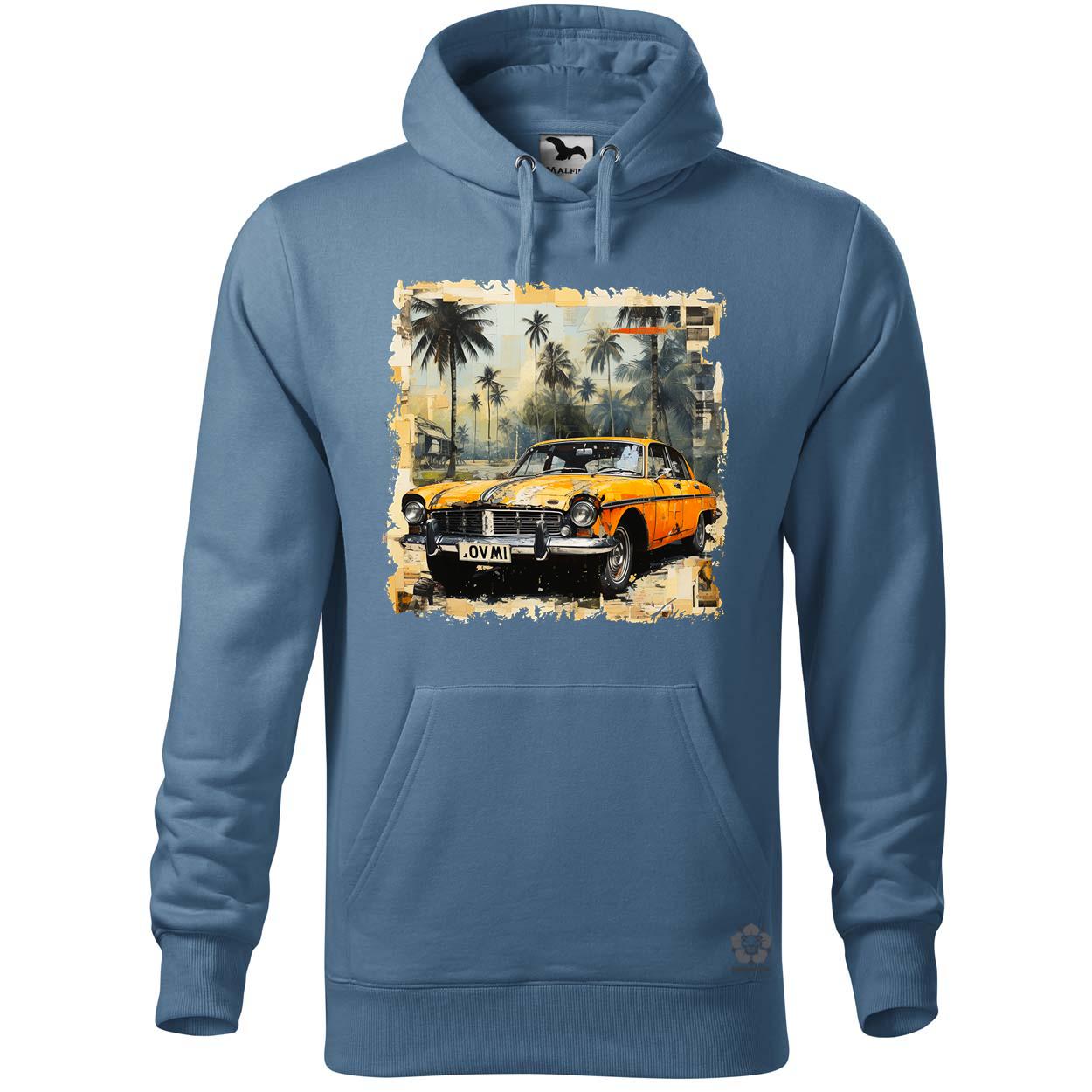 Vintage kollázs autó v5 egyedi  pulóver 
