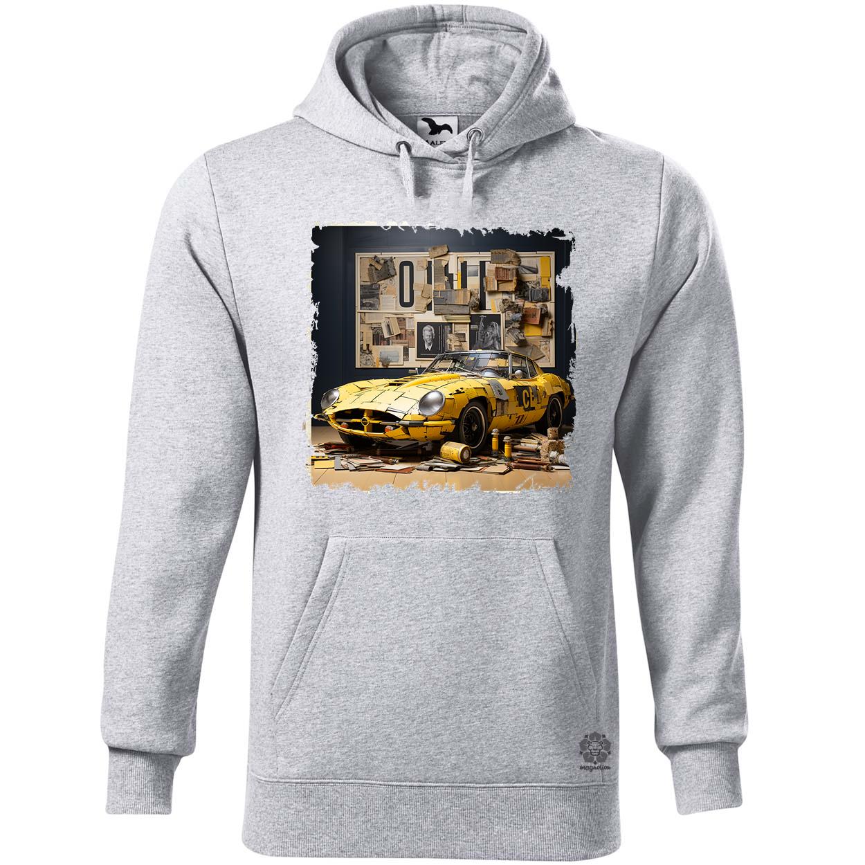 Vintage kollázs autó v8 egyedi  pulóver 