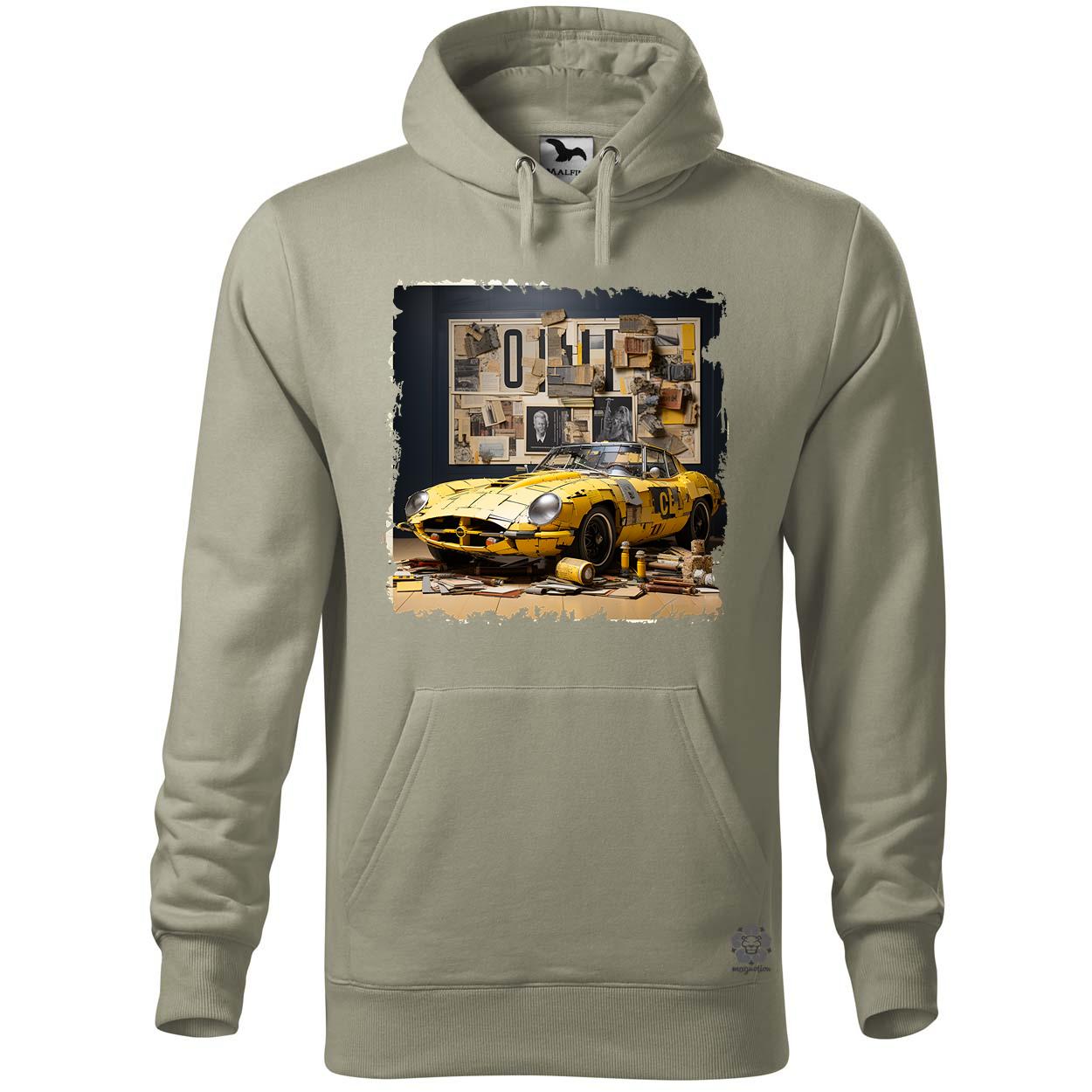 Vintage kollázs autó v8 egyedi  pulóver 