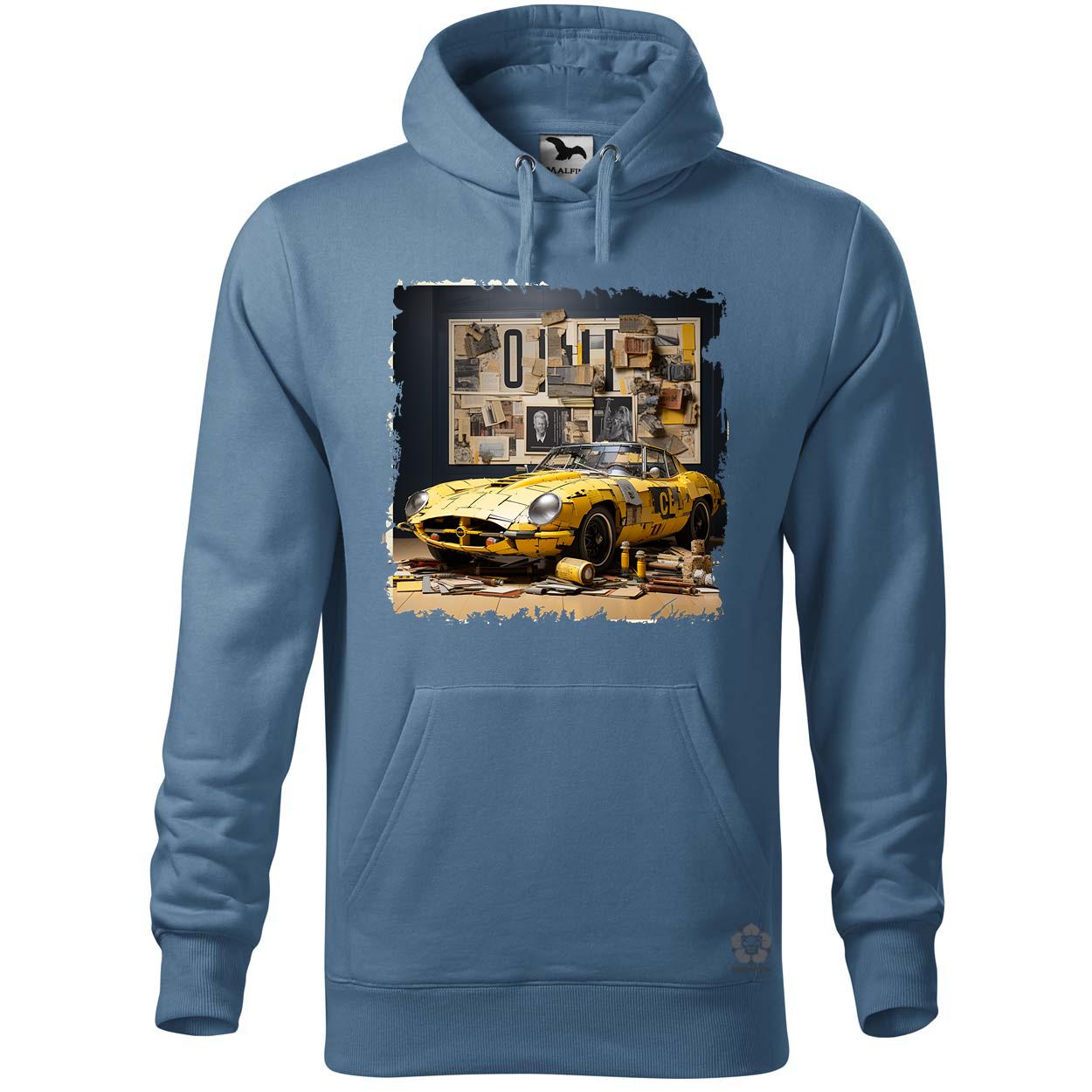 Vintage kollázs autó v8 egyedi  pulóver 