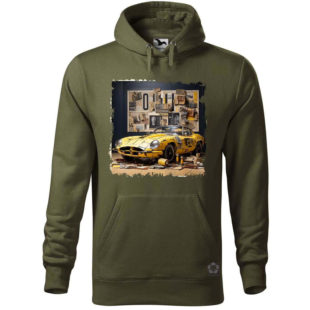 Vintage kollázs autó v8 egyedi  pulóver 