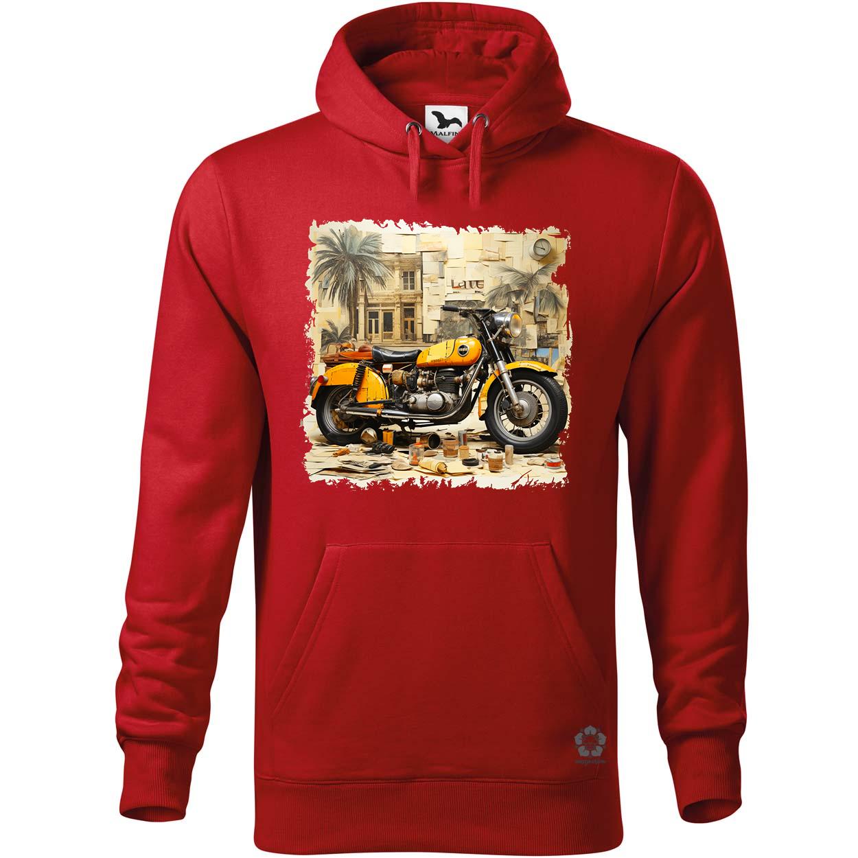 Vintage kollázs motor egyedi  pulóver 