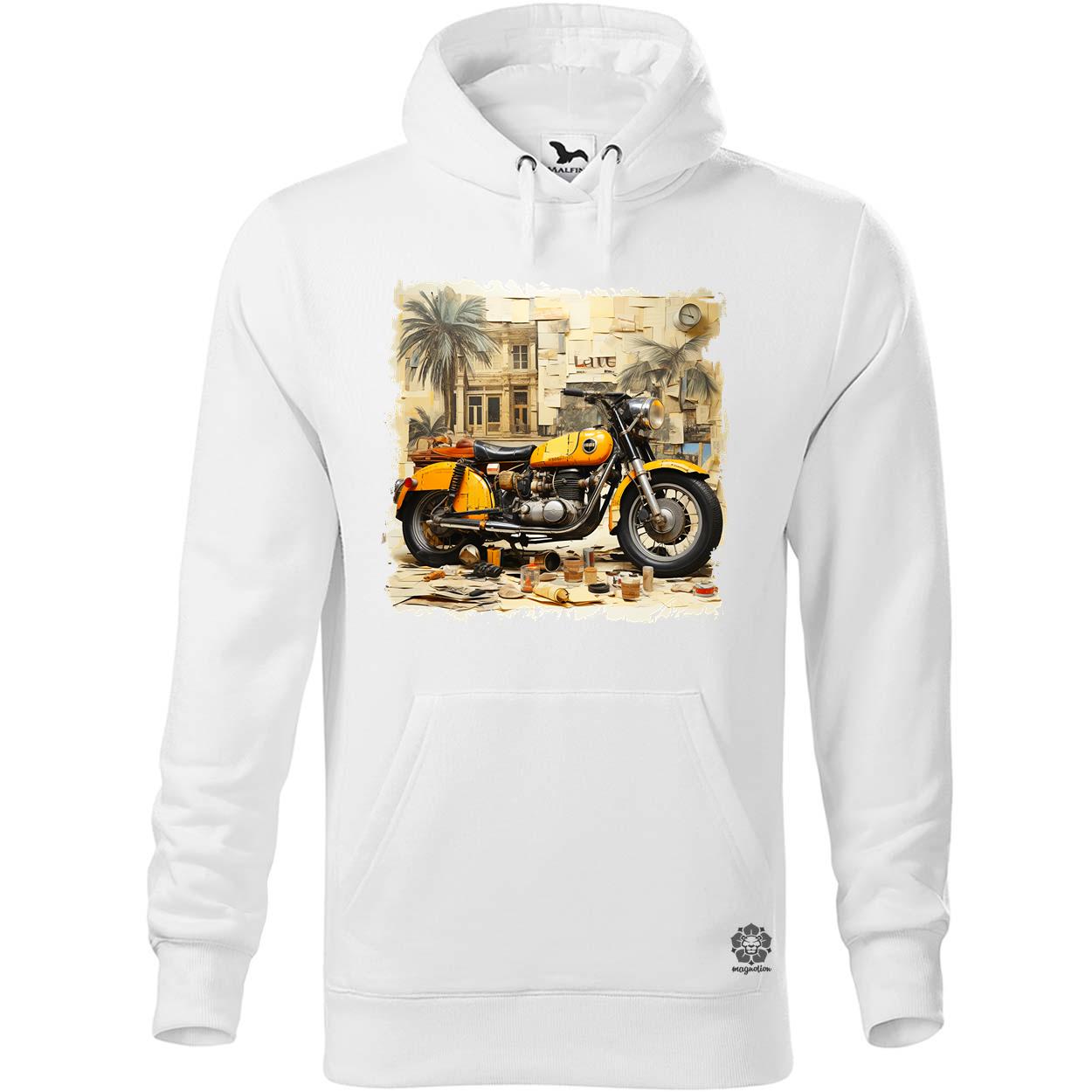 Vintage kollázs motor egyedi  pulóver 