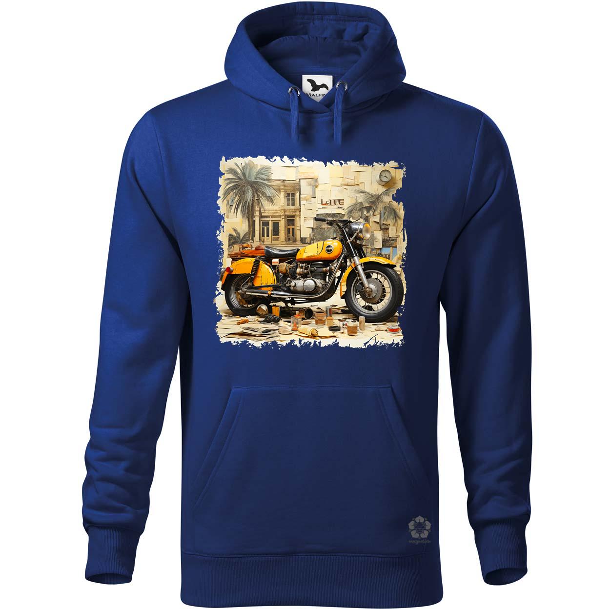 Vintage kollázs motor egyedi  pulóver 
