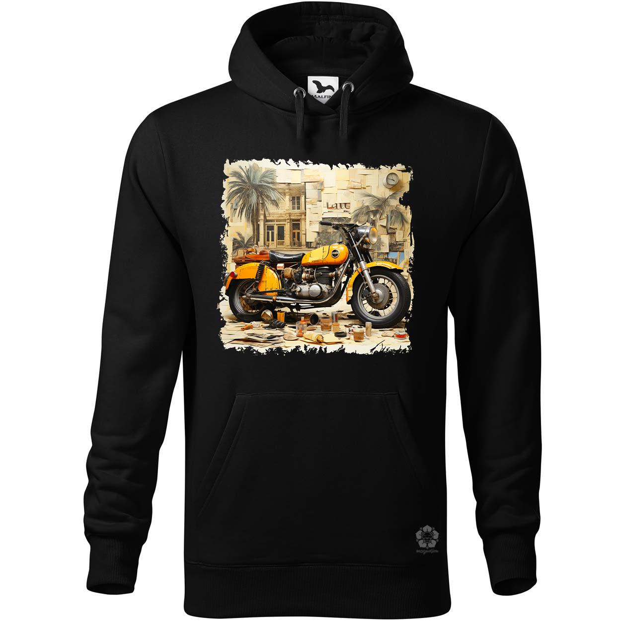 Vintage kollázs motor egyedi  pulóver 