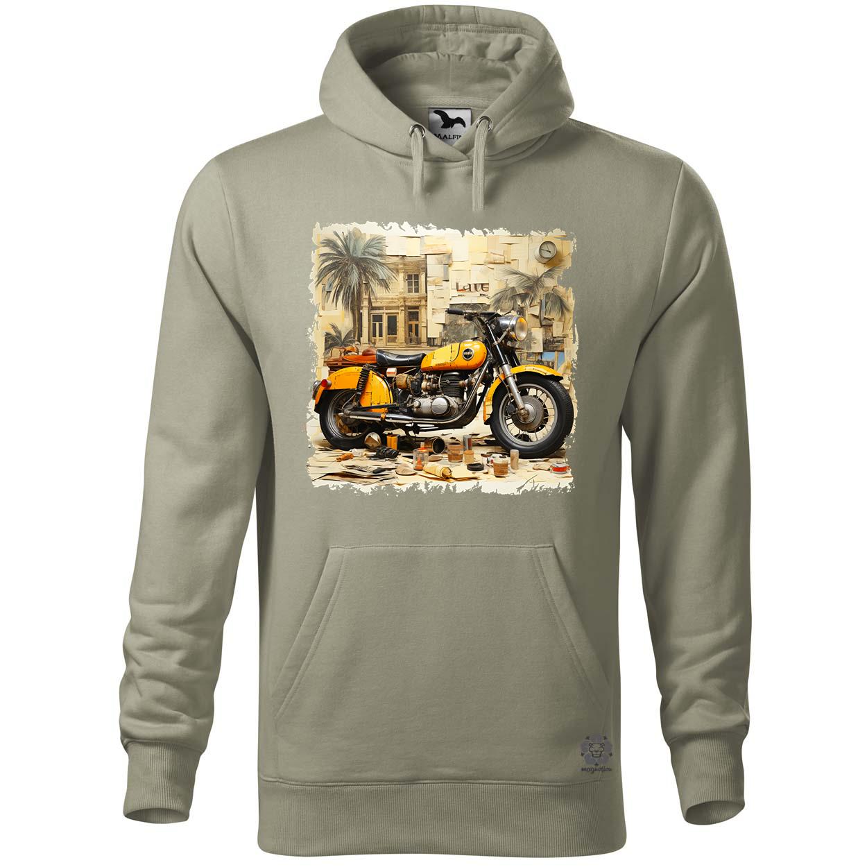 Vintage kollázs motor egyedi  pulóver 