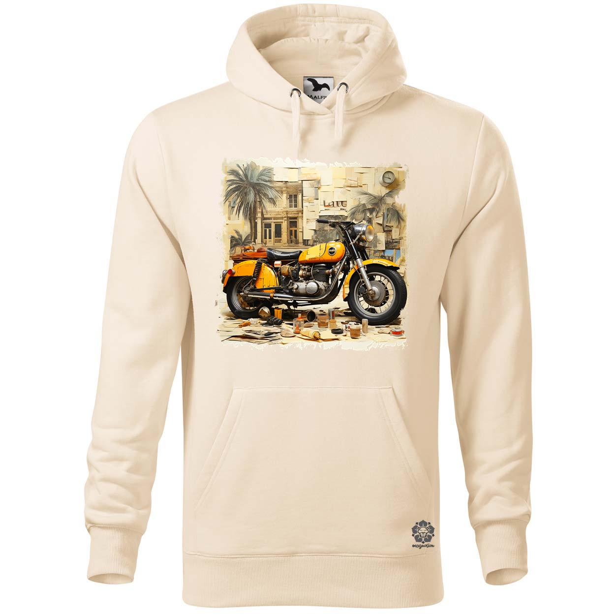 Vintage kollázs motor egyedi  pulóver 
