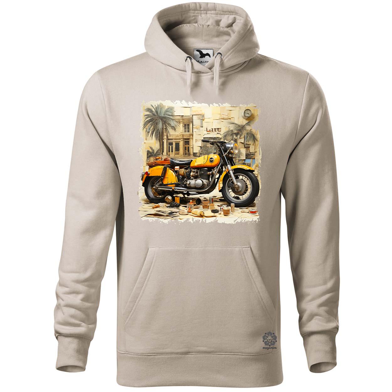 Vintage kollázs motor egyedi  pulóver 
