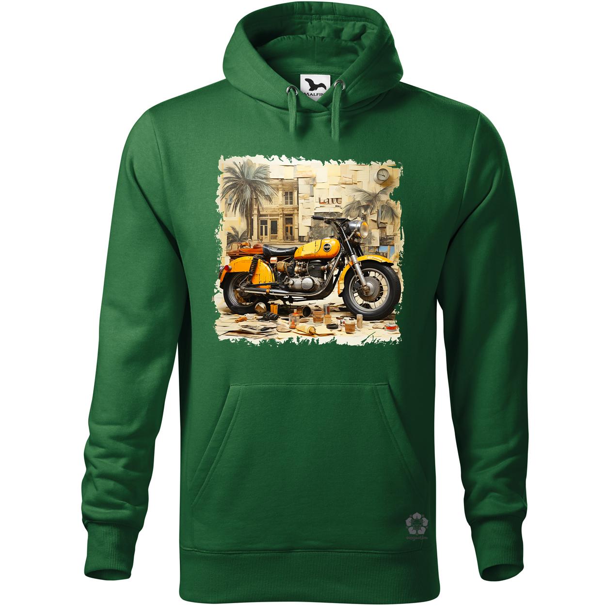 Vintage kollázs motor egyedi  pulóver 