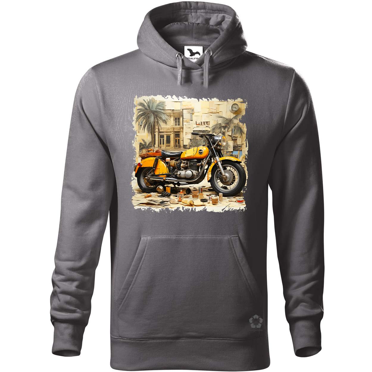 Vintage kollázs motor egyedi  pulóver 