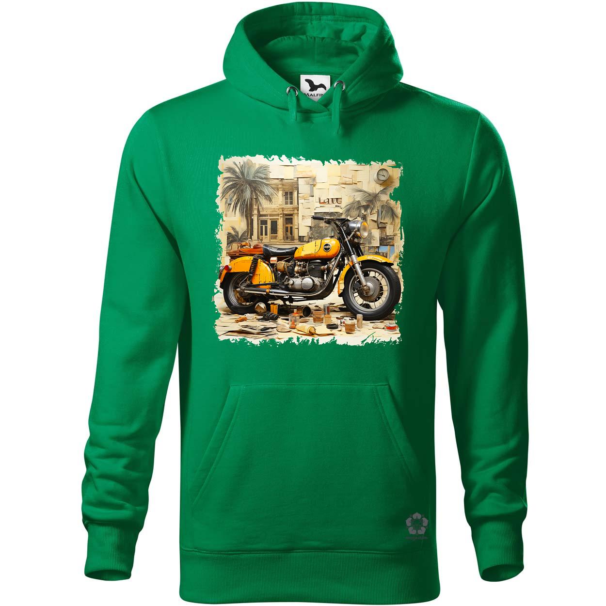 Vintage kollázs motor egyedi  pulóver 
